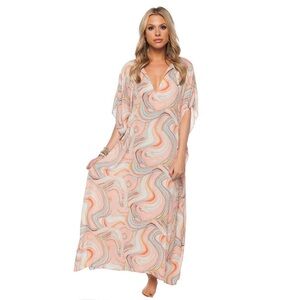 Buddy Love 🩵💖 Miller Duster Caftan in Agate print M/L NWOT